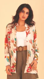 Chanderi Lace Embellished Shirt